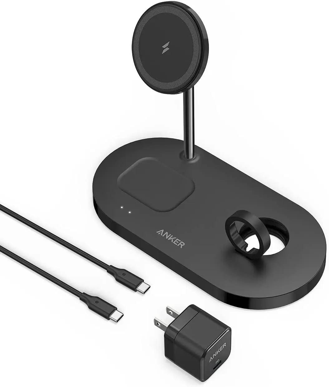 

Anker Magnetic Wireless Charging Station with 20W Charger, Anker 533 Magnetic Wireless Charger (3-in-1 Stand), 5 ft USB-C