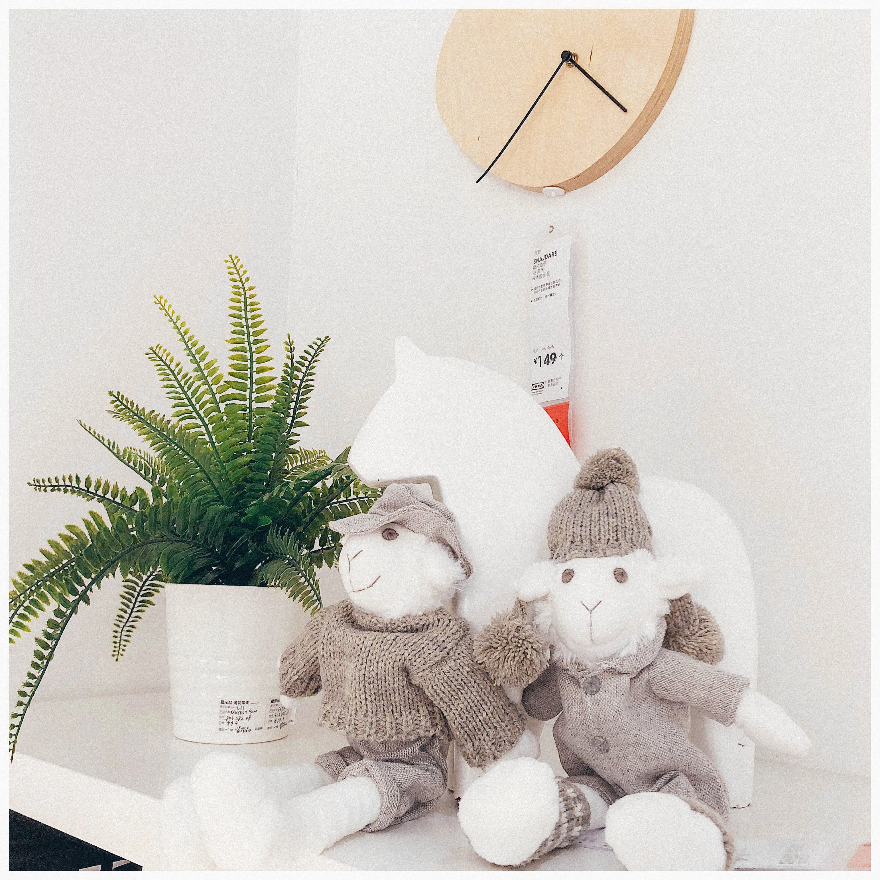 32 см плюшевая овечка ягненок парные вязаные игрушки ручной работы куклы Малыш