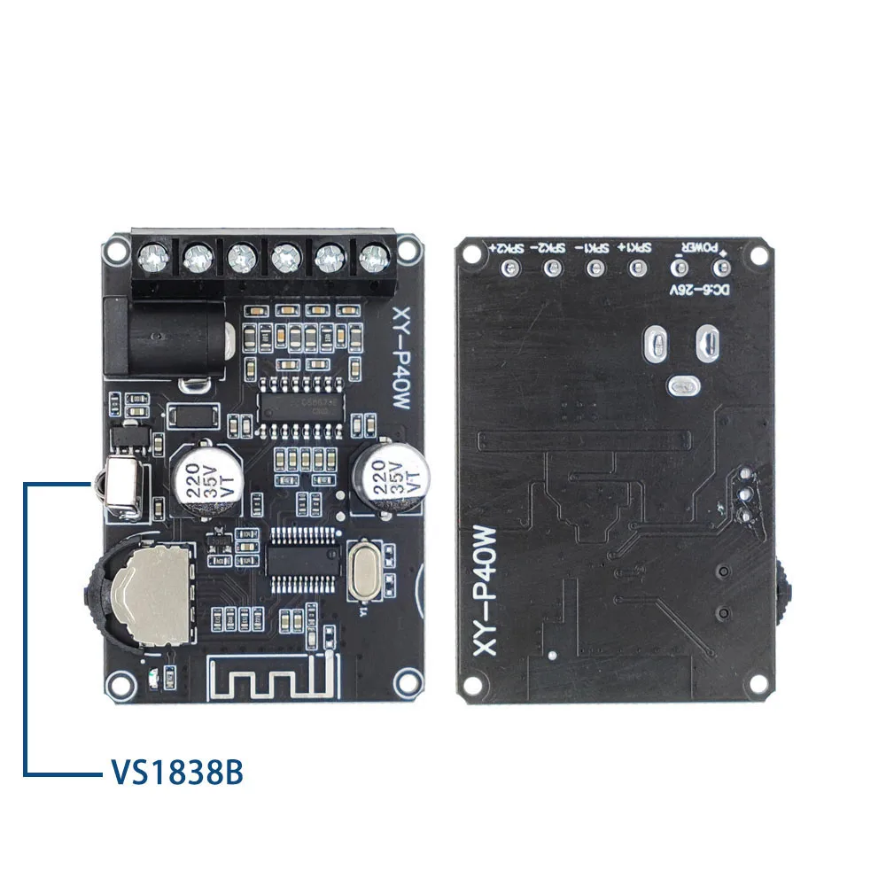 Плата стереоусилителя мощности Bluetooth 5 0 40 Вт x2 Bluetooth-приемник 12/24 В постоянного