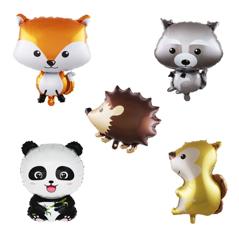 1 большой лесной животный шар игрушка лиса Ежик алюминиевая пленка Гелиевый День