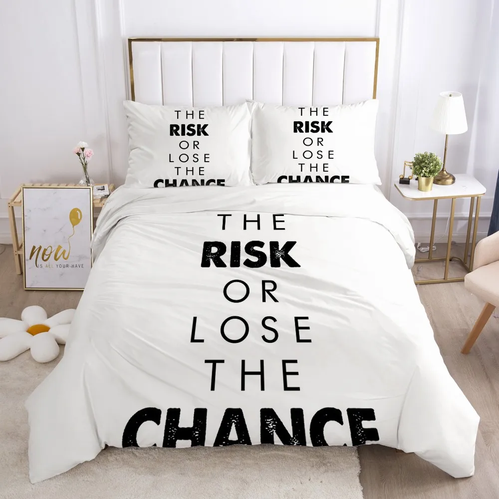 

3D Letter Design Custom Duvet Cover Sets Bedding Sets Quilt Covers Pillow Cases Full Twin Single Double Size White Home Texitle