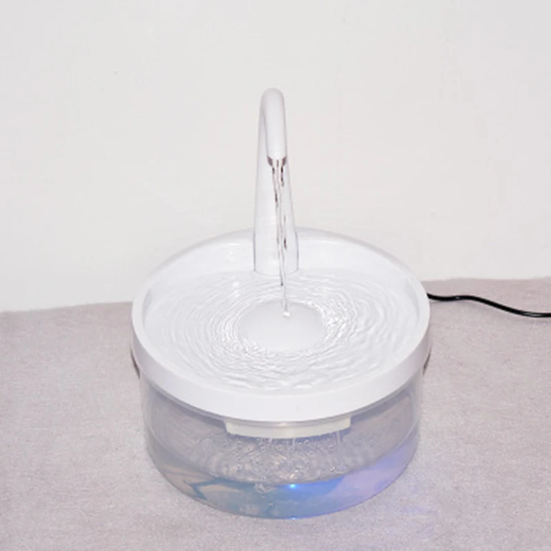 

Pet Water Fountain Swan Neck Shaped Cat Water Dispenser USB Charging Automatic Drinking Fountain with LED Light