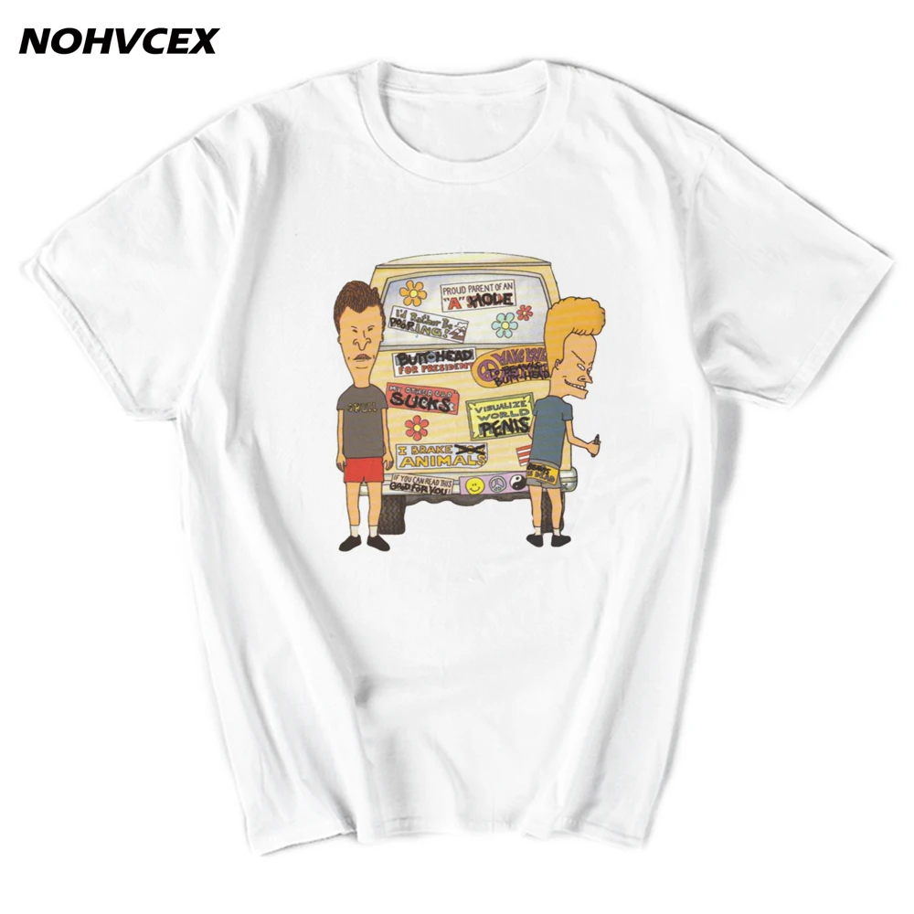 БИВИС и баттхед стильный мужской короткий рукав топы Уникальные футболки 100%