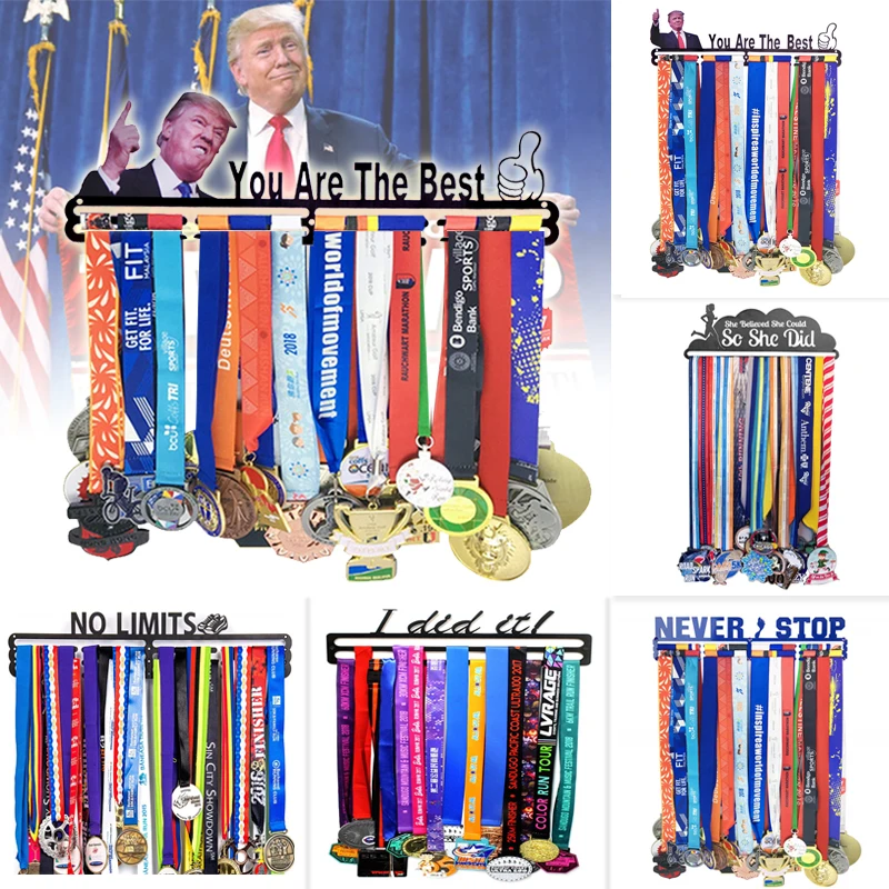 Дональд Трамп, спортивная медаль для гонок, вешалка для бега, плавания, гимнастики, медаль, держатель, стойка, дисплей, подарок для мужчин и женщин, дропшиппинг