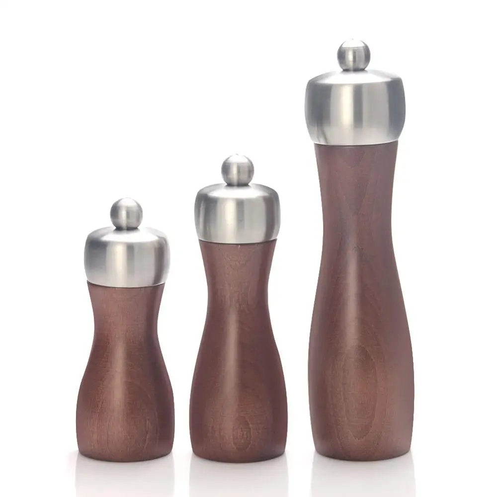 

Wood Salt and Pepper Grinder - Adjustable Wooden Mill, Precision Mechanisms for Sea Salt and Peppercorns