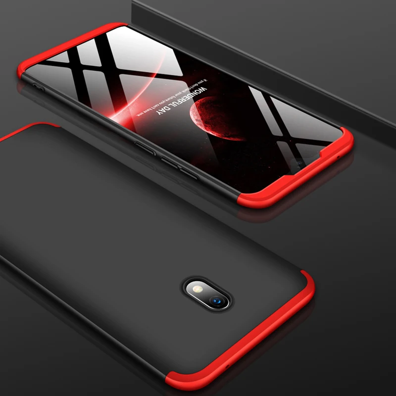 Жесткий чехол для Xiaomi Redmi 8A 3 в 1 матовый армированный гибридный защитный накладка