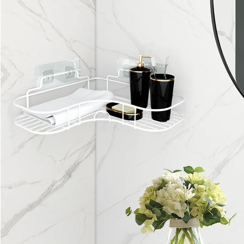 Полка-органайзер для ванной комнаты полки угловая рамка железный держатель душа
