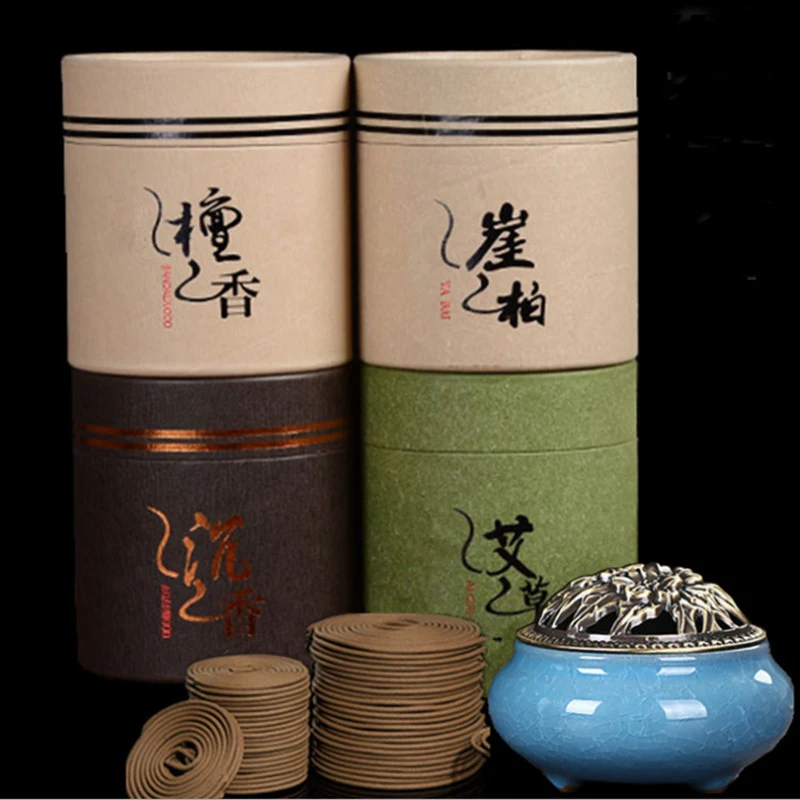 48 шт./кор. натуральный ручной работы из сандалового дерева катушки Ладан 4 часа в