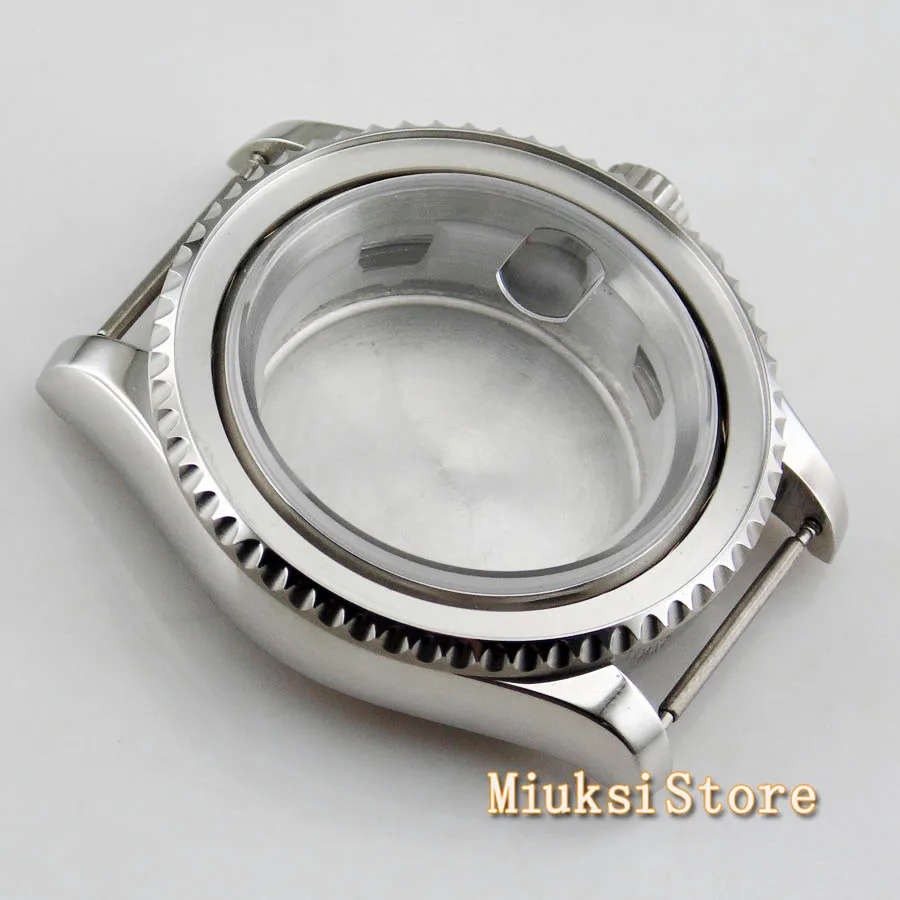 Чехол для часов из полированной нержавеющей стали с сапфировым стеклом 40 мм