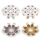 Керамическая трубчатая розетка, 2 шт., 8 контактов, электронная трубка, сиденье для KT66 KT88 6SL7 6SN7 6CA7 EL34 5AR4 GZ34 6550, вакуумный трубчатый усилитель сделай сам