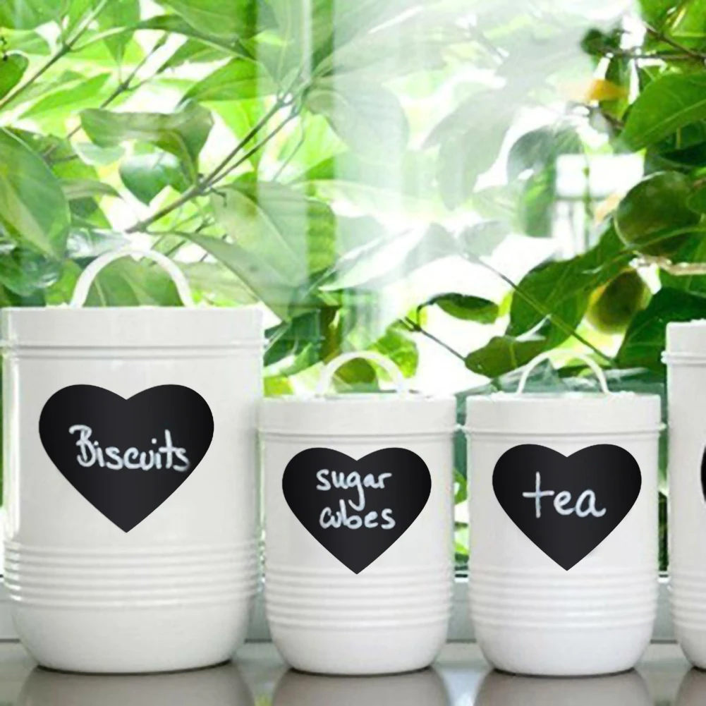 150 шт. Кухня стикеры на банки для хранения бутылки органайзера сердце образный