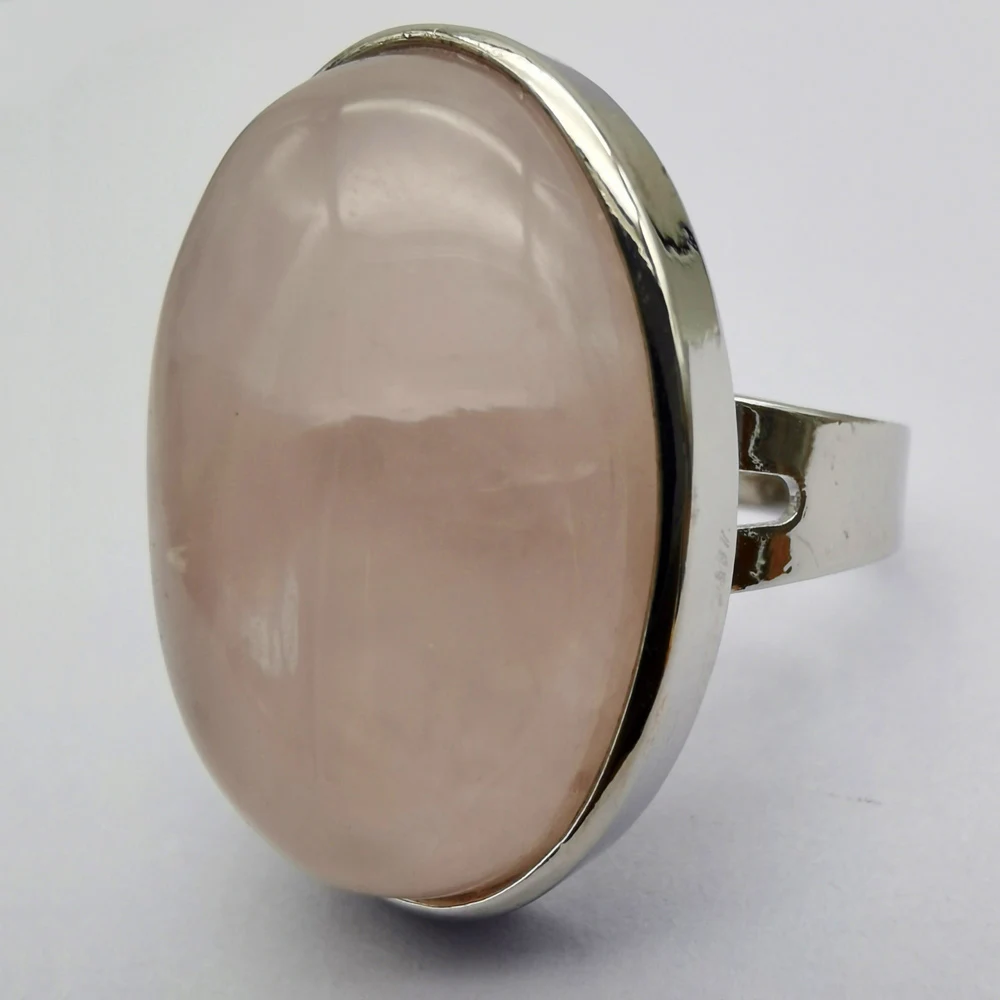 Rose Quartz Лабрадорит унакит эпидот Howlite Родонит Howlite камень Сердолик Овальный драгоценный камень палец кольцо Размер 8 ювелирные изделия для женщин подарок 1 шт - Цвет основного камня: Rose Quartz