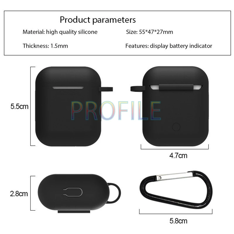 Силиконовый чехол для AirPods защитный Apple Airpod зарядки спортивные наушники Прямая