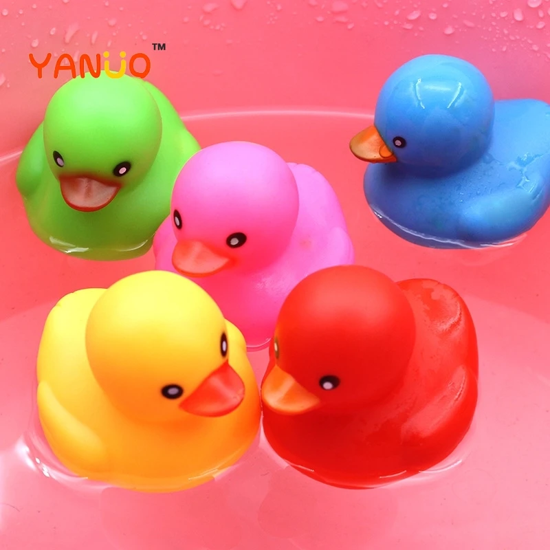 

YANUO Rubber Ducks for Cute Rubber Ducks Bath Toys Bathing Toy Baby Bath Toy Squeeze Squeaky Colorful Duck Toys for Children