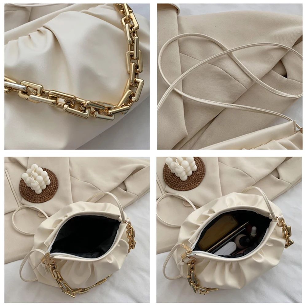 Сумка кросс-боди Женская на толстой цепочке Роскошный дизайнерский Кожаный