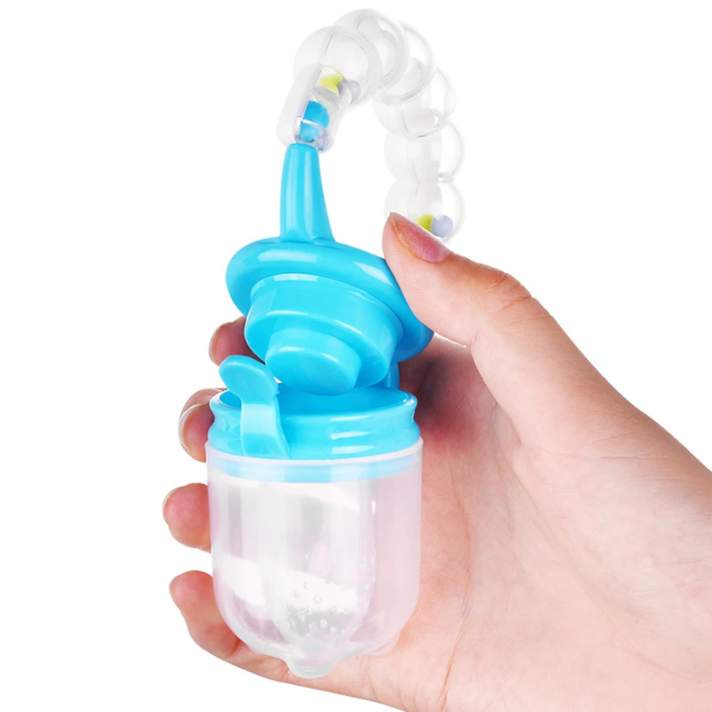 

3 Sizes Baby Food Feeder Fruit Pacifier Silicone Nipple BPA Free Teether with Dust Cover Teething Toy with Shaker Care Tools