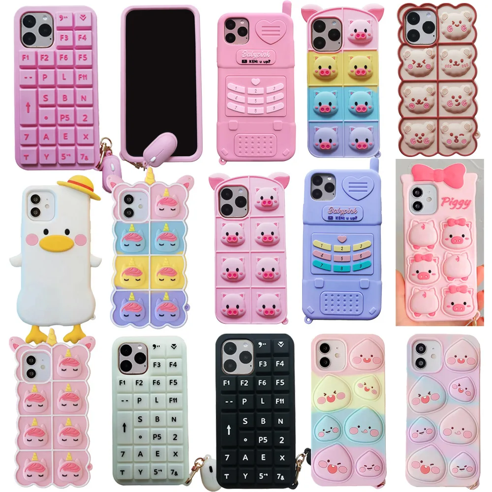 

For iPhone 13 / 13 Pro / 13 Pro Max 3D Cute Cartoon Animal Soft Silicone Case Mobile Phone Back Cover Shell Skins Shockproof