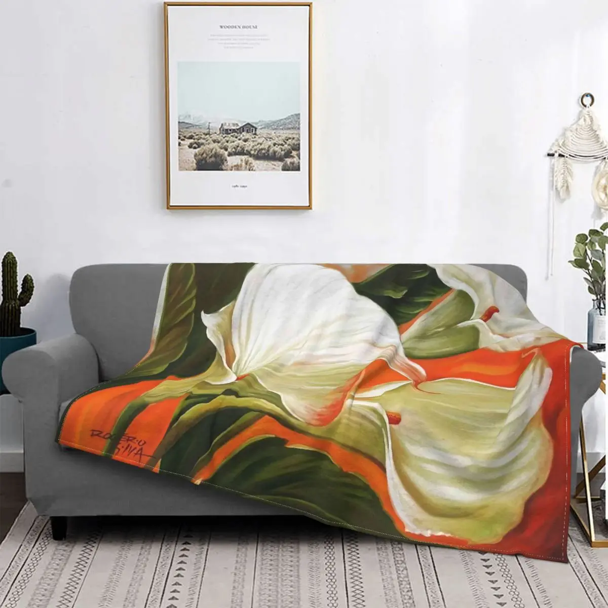 

Ботаническое одеяло в стиле четырех сезонов, теплый дышащий флисовый плед с изображением цветов диких цветов, для кровати и дома