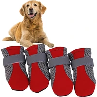 dog shoes breathable anti slip pet dog shoes waterproof protective rain boots sock pet boots paw protector straps cute net shoes
