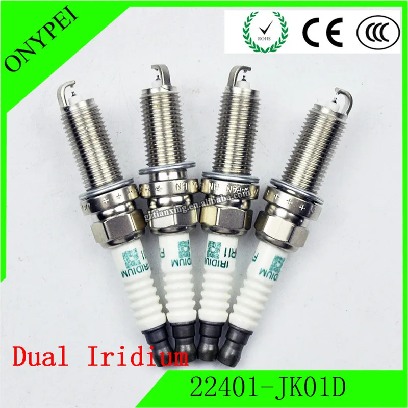 4 шт. 22401-JK01D FXE24HR11 двойной иридиевая Свеча зажигания для Nissan 370Z Infiniti Q70 QX50 3,7 FXE24HR-11 3457 22401 JK01D 22401JK01D