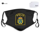Полиция скандинавиа, Швеция, Svensk, шведская полиуретановая полиция, логотип, маска для лица с фильтром, карманная ткань, многоразовая, моющаяся
