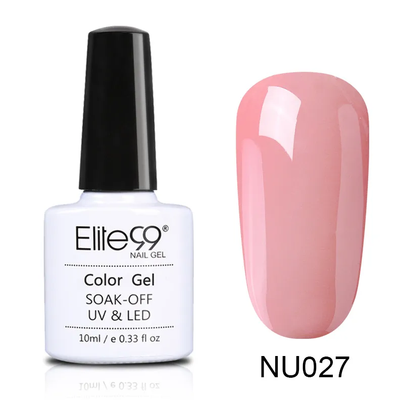 027 Elite99 10 мл Гель-лак телесного цвета Vernis Полупостоянный УФ-гель для ногтей гели для дизайна ногтей Эмаль лак для ногтей гель лак - Цвет: 027