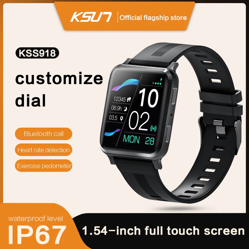 KSUN смарт браслет сердечного ритма в режиме реального воспроизводить музыку для