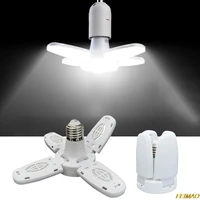 1 pc bulb fan blade timing lamp e27 led ac165 265v 28w foldable led light bulb lampada for home ceiling saving light home
