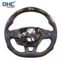 100 real carbon fiber led steering wheel for focus rs mk3