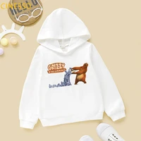 cartoon grizzy and the lemmings childrens hoodies autumn winter top baby boys clothes girls fleece hooded sweatshirt 3 16y