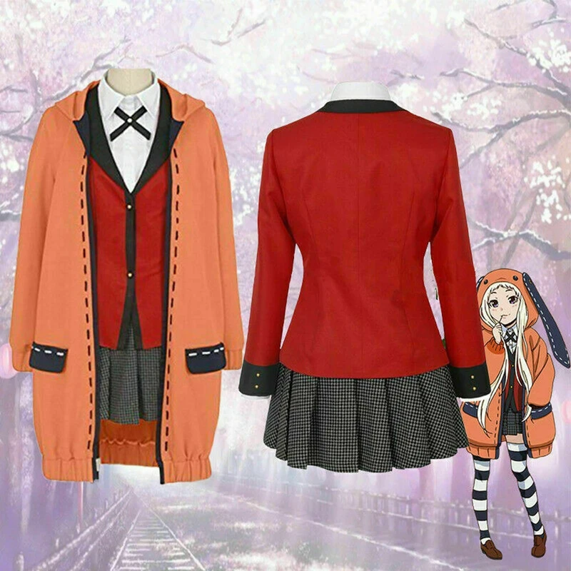 

Anime Kakegurui Cosplay Figure Yomotsuki Runa Cosplay Costume JK School Girls Uniform Hoodie Halloween Dress For Women