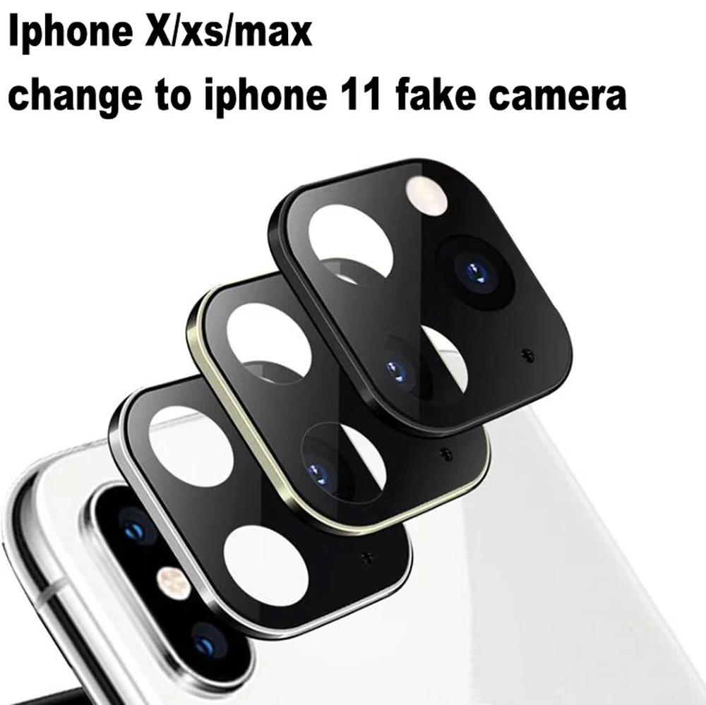 Поддельная камера для iPhone X XS 11 Pro защита экрана объектива Max Замена на чехол со