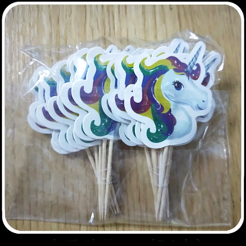 24 шт. чашки для кекса торты единорог вечерние день рождения вечеринка детский душ
