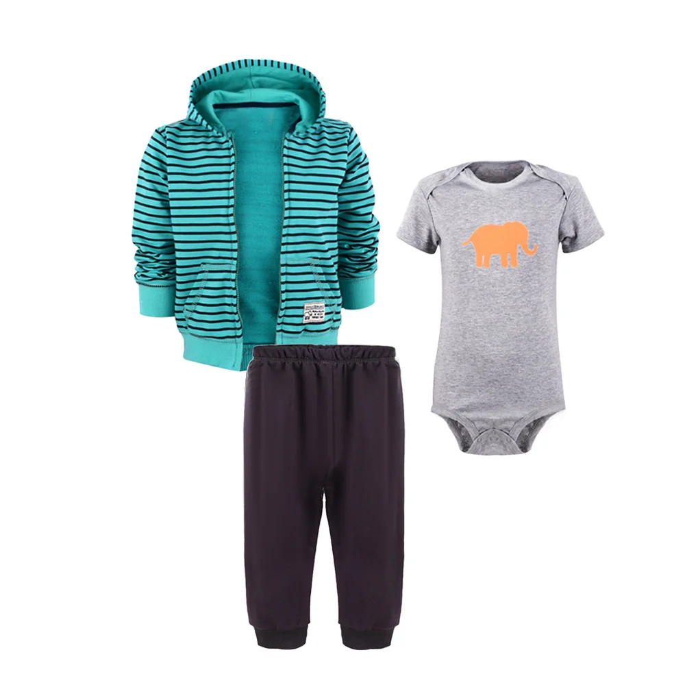 Удобный детский комплект из 3 предметов Осенний спортивный свитер для мальчиков