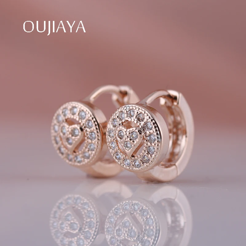 OUJIAYA Любовь Круглый микро воск инкрустация кубического циркония длинные женские