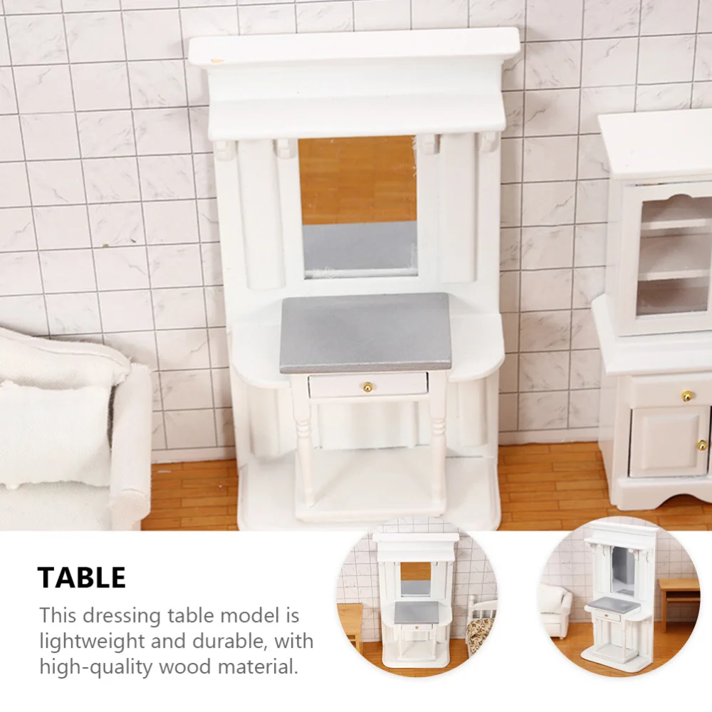 

1pc Delicate Mini Dressing Table Durable Dressing Table Premium Mini Furniture