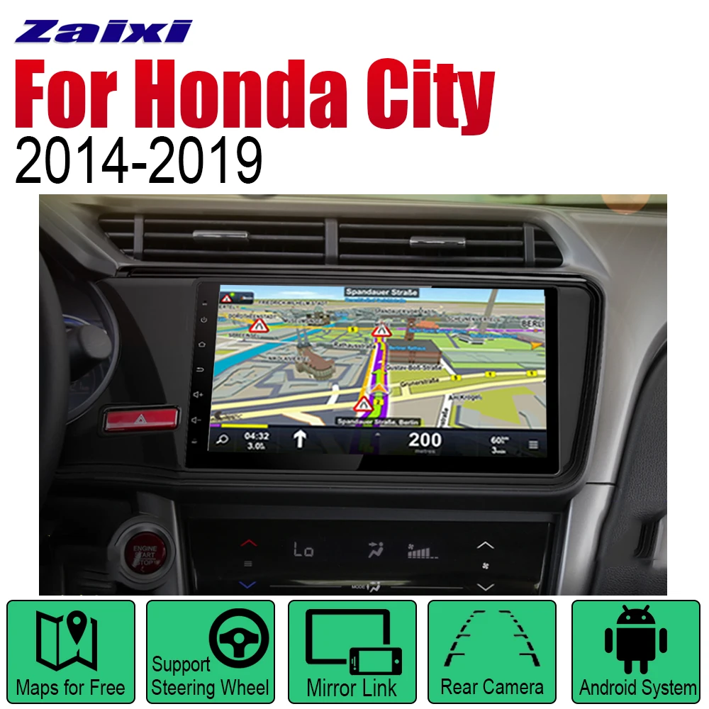 

ZaiXi Android 2 Din Auto Radio For Honda City 2014~2019 Car Multimedia Player GPS Navigation System Radio Stereo