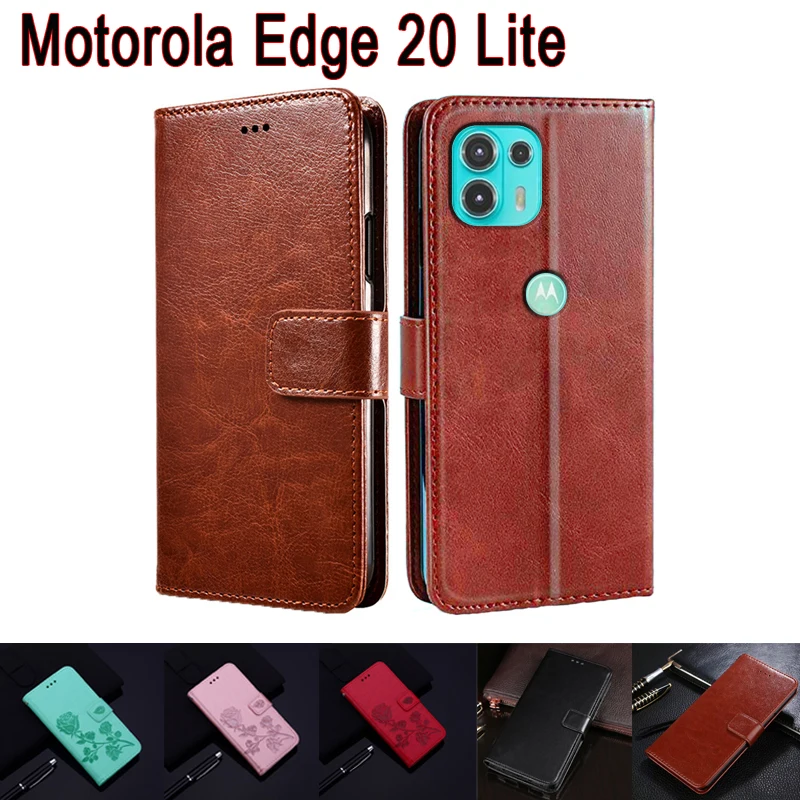 

Flip Phone Cover For Motorola Edge 20 Lite Case Protective Shell Book Etui For Moto Edge 20 Lite Wallet Leather Case Funda Bag