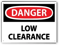 7503 warning signdanger low clearancetin aluminum metal decor painting traffic warning sign 12x16 inch