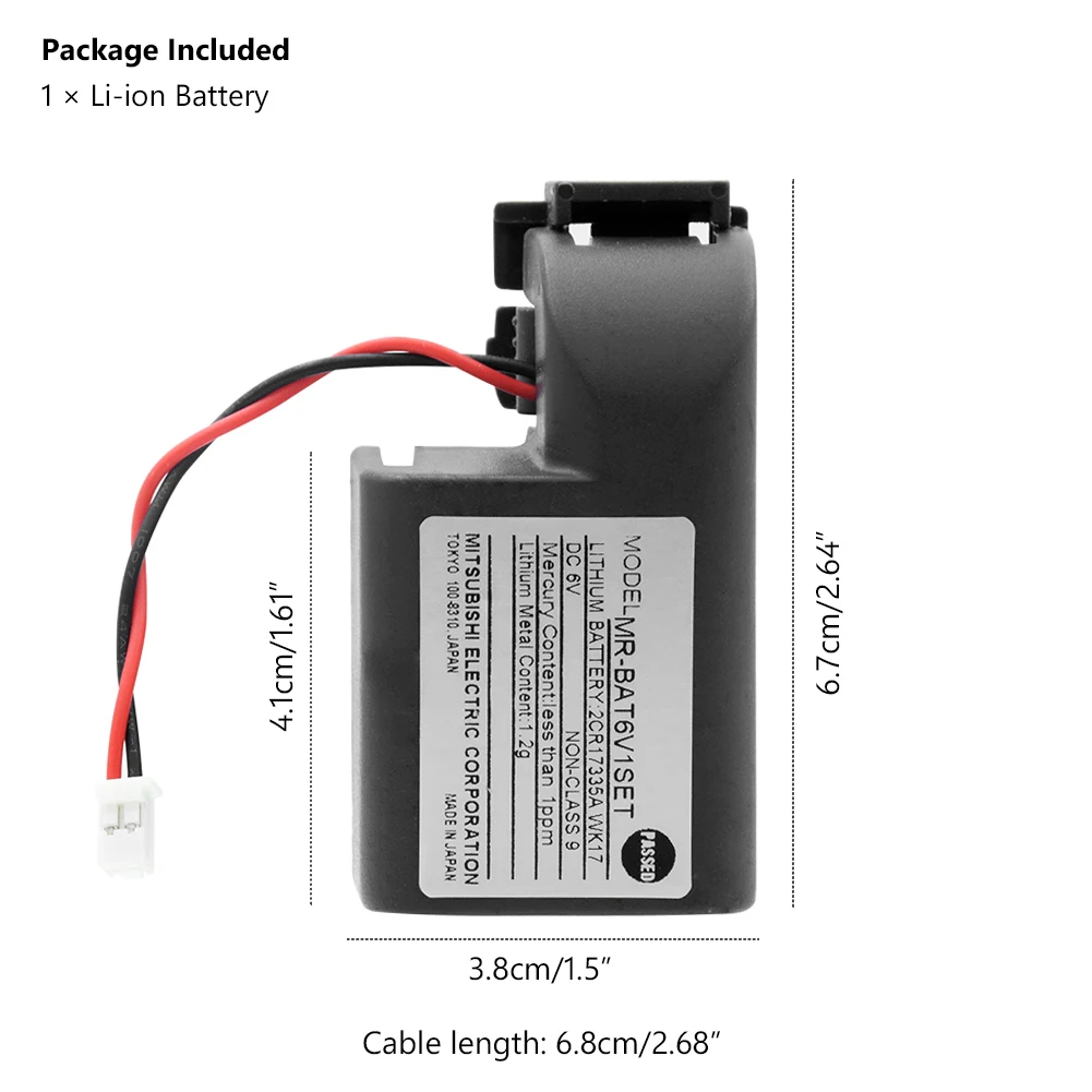 Запасная литий ионная батарея 6 в 1500 мАч для Mitsubishi Mr bat6v1set Plc резервные батареи