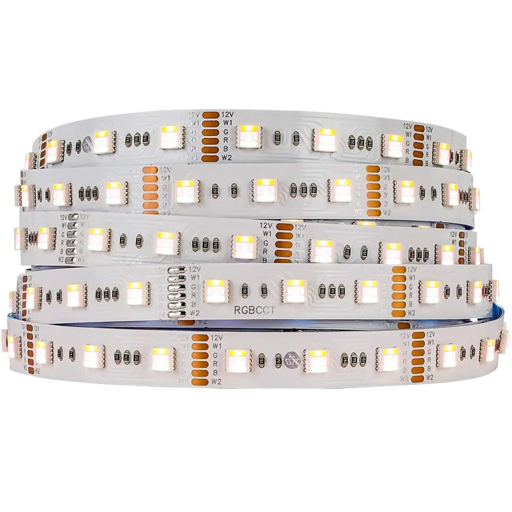 Светодиодная лента RGBCCT 5 в 1 12 В 5050 RGB CW WW 6 контактов 60 светодиодов/м м|Светодиодные