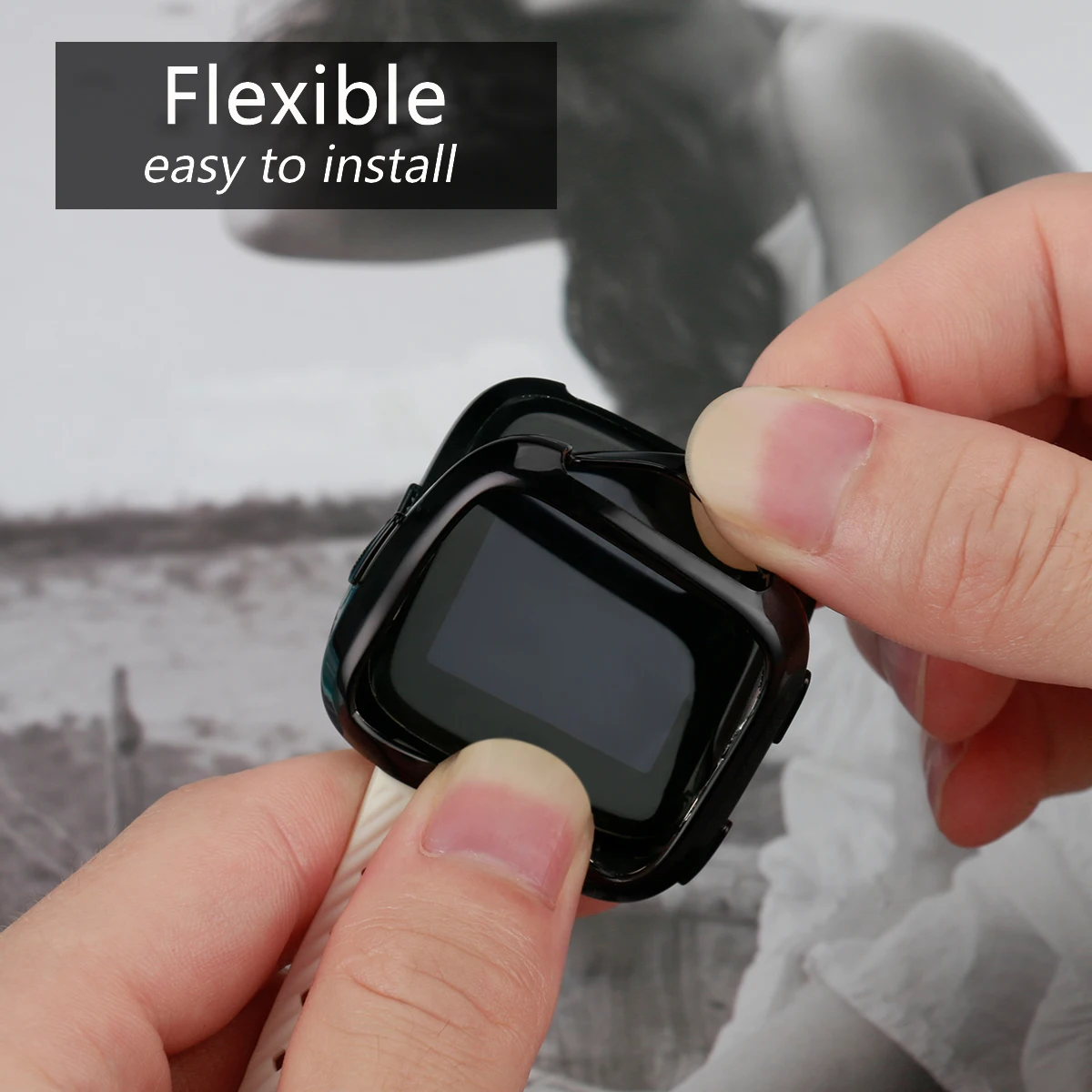 Чехол для часов из ТПУ с гальваническим покрытием Fitbit Versa защитный чехол полной