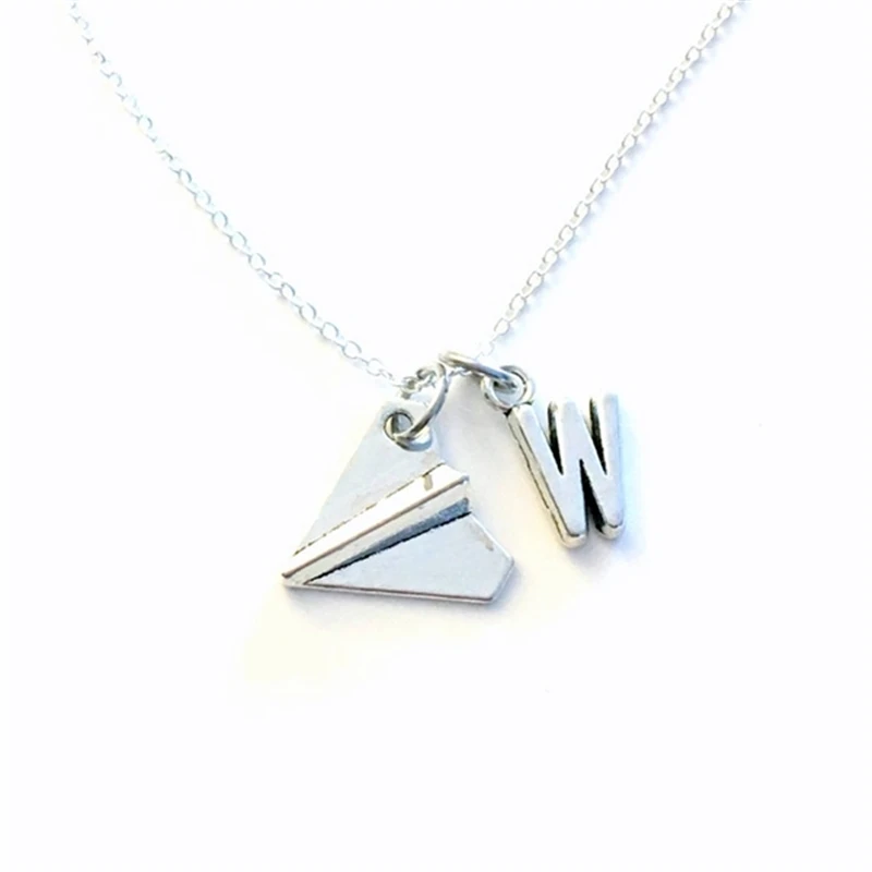 Монограмма бумажный самолетик ожерелье Детские комплекты одежды с изображением