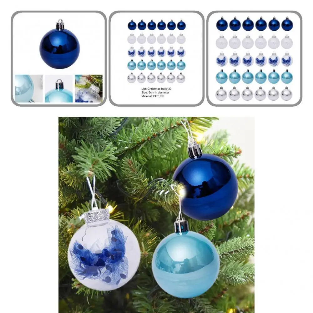 

Ultra-light Durable Xmas Tree Decorative Shiny Baubles for Household
