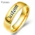 Модные полированные ювелирные изделия гравировка имени даты логотип кольцо из нержавеющей стали Свадебные Брендовое обручальное кольцо кольца для мужчин и женщин - изображение