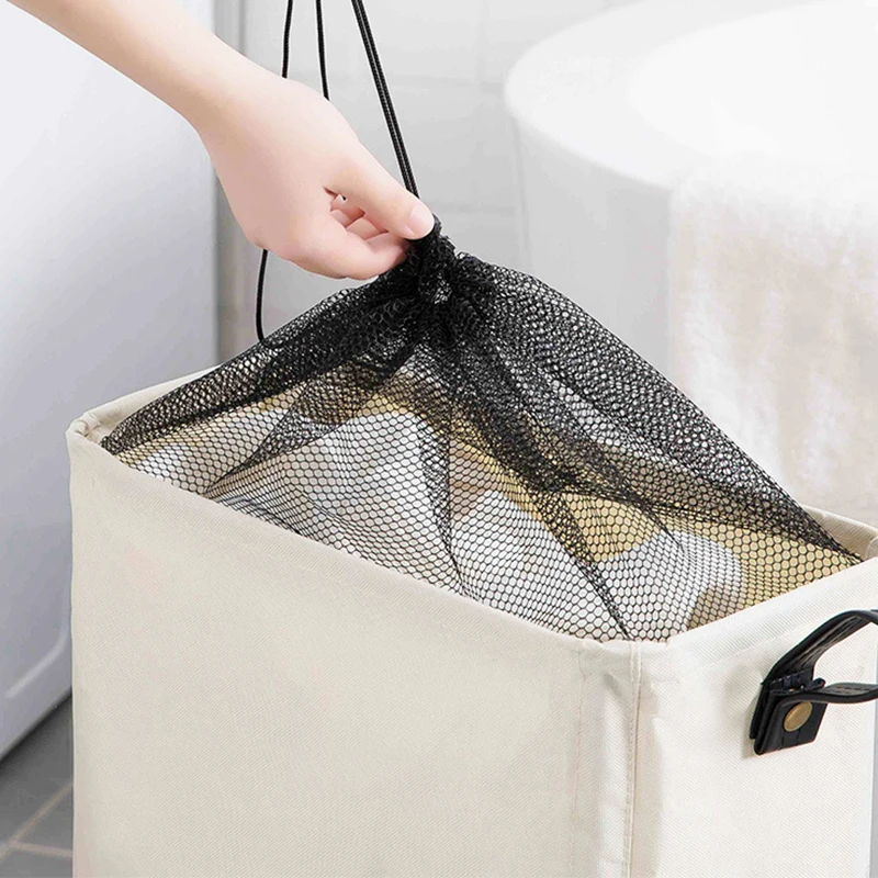 Горячая складная корзина для хранения с литые ролики Прачечная Корзина баррель