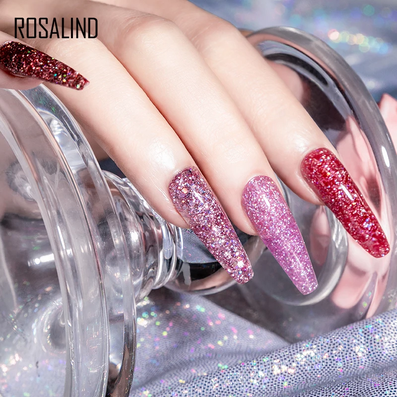 Акриловый полигель ROSALIND для ногтей лак наращивания Полупостоянный УФ-гель