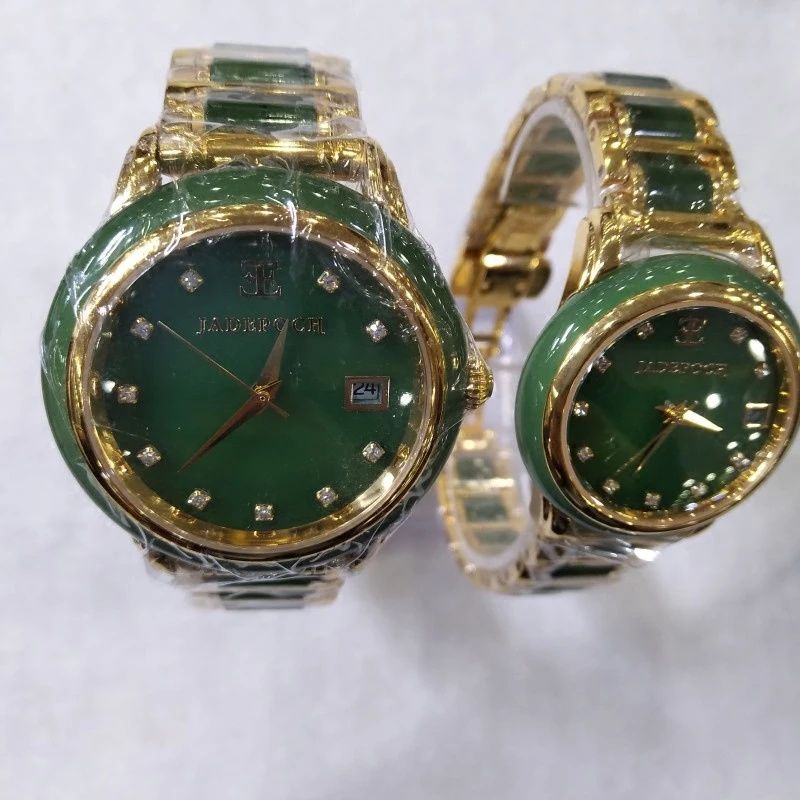 Натуральные и Тянь нефрит русский синий набор нефритовые часы Механические