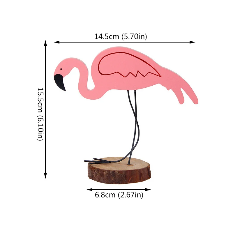 flamingo 2 Современные перьевые деревянные украшения, простые миниатюрные фигурки для гостиной, стола, офиса, украшения дома, аксессуары - Цвет: flamingo 2