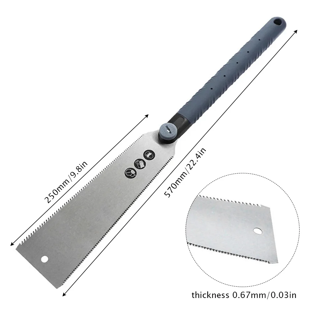 Двухсторонняя пила японская ручная деревообрабатывающая пластиковая ручка из